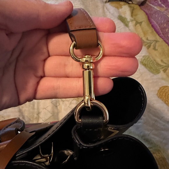 Lauren Ralph Lauren Leather Blue and Red Women's Bag - Picture 12 of 16